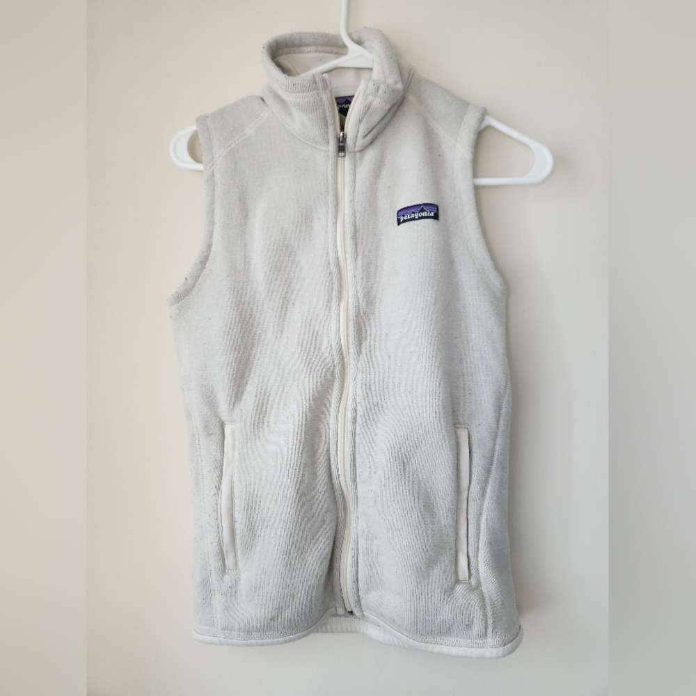 Patagonia White Fleece Vest